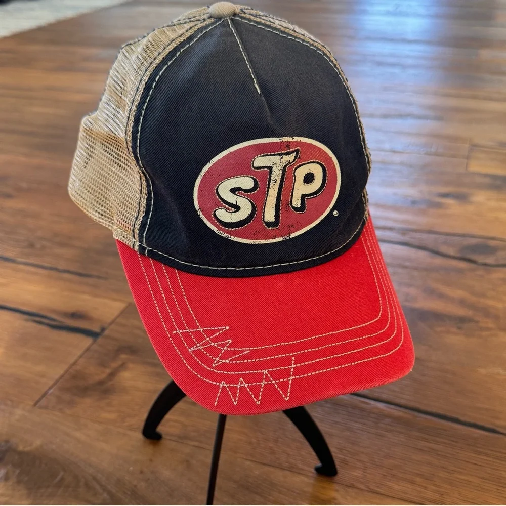 STP Vintage Red and Navy Trucker Hat
